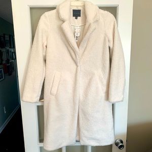 The Limited faux fur white jacket., size small